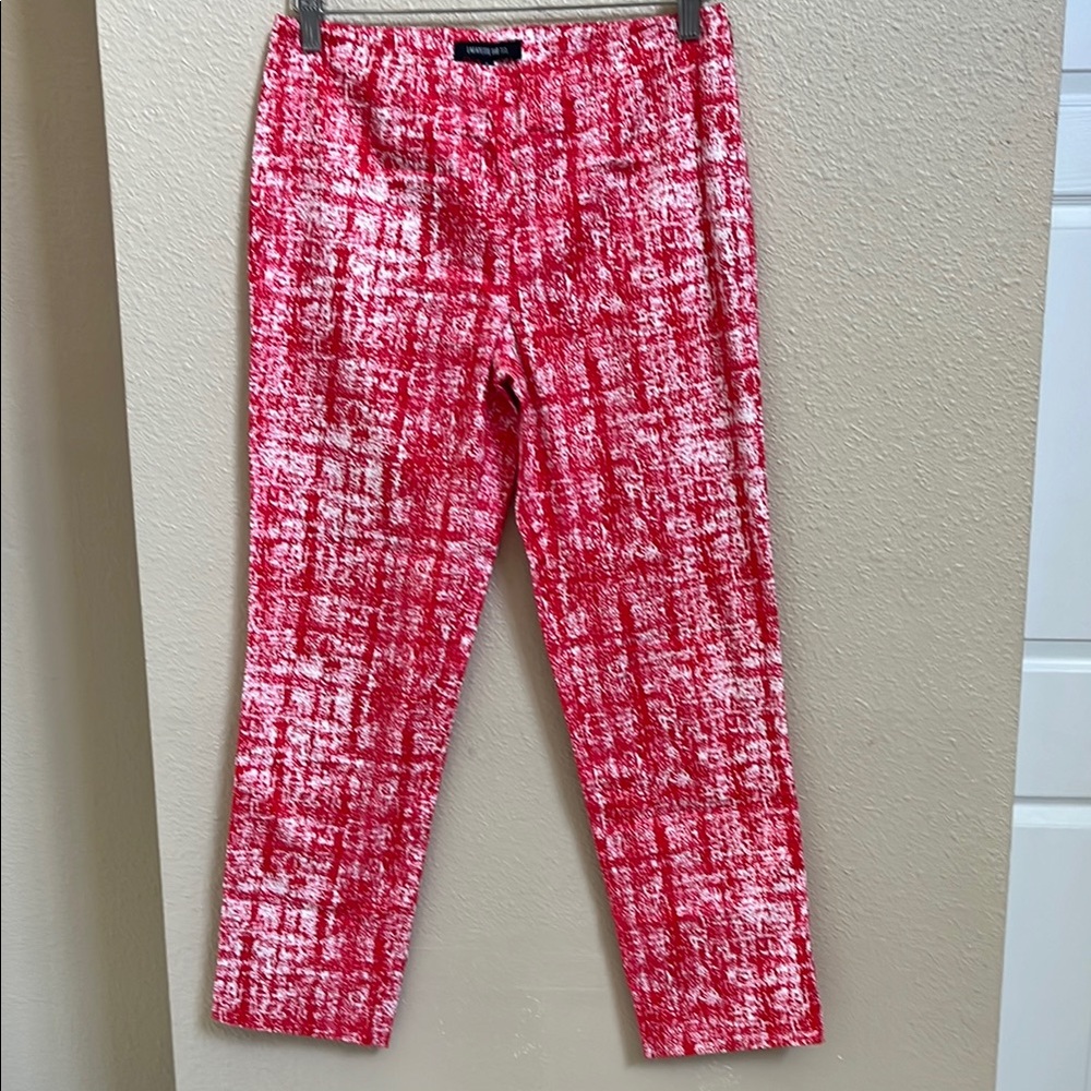 Lafayette 148 New York Red and White Pants